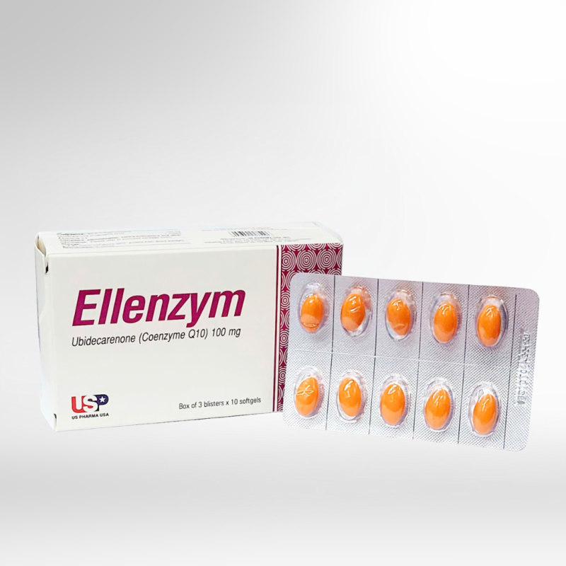 Ellenzym (Coenzyme Q10 100mg) thuốc hỗ trợ sức khỏe tim mạch Ellenzym (Coenzyme Q10 100mg) thuốc hỗ trợ sức khỏe tim mạch