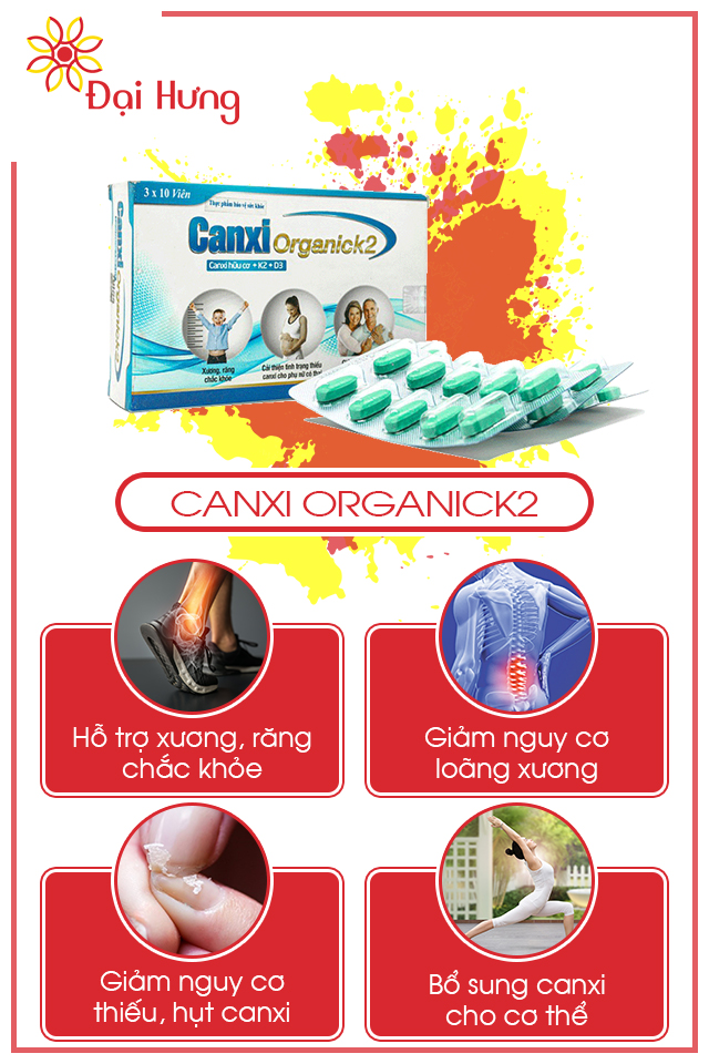 thực phẩm bổ sung canxi K2 